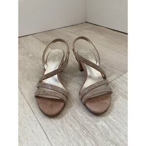 Naturalizer Neutral Dress Sandals With Rhinestone Trim, Size 4.5